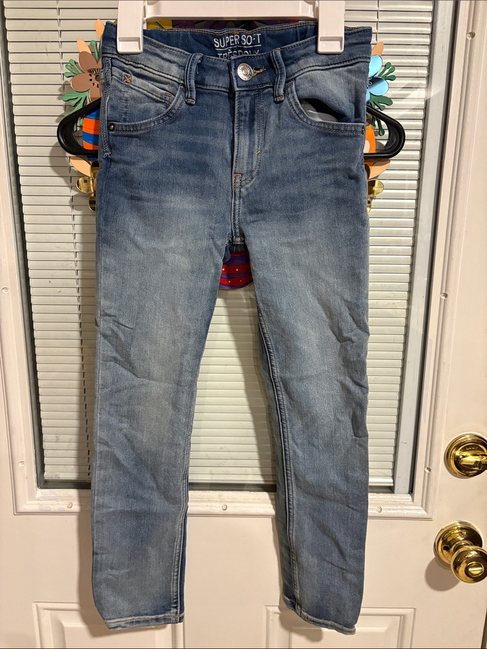 Kids' Light Blue Stretch Jeans - Super Soft Fit. Size 8-9Y